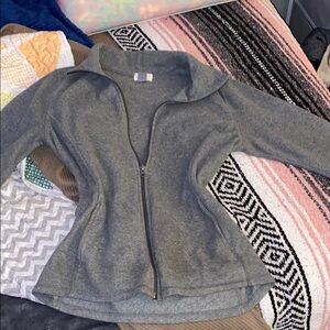 Old Navy Heather Gray Fleece Jacket